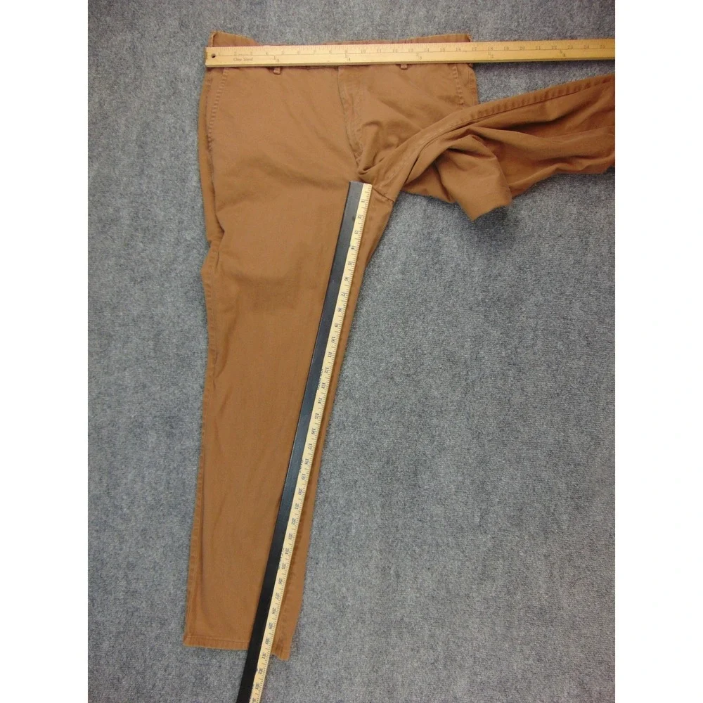 Peter Millar Chino Pants Mens 35x31 Brown Solid Preppy Golf Luxury Casual‎